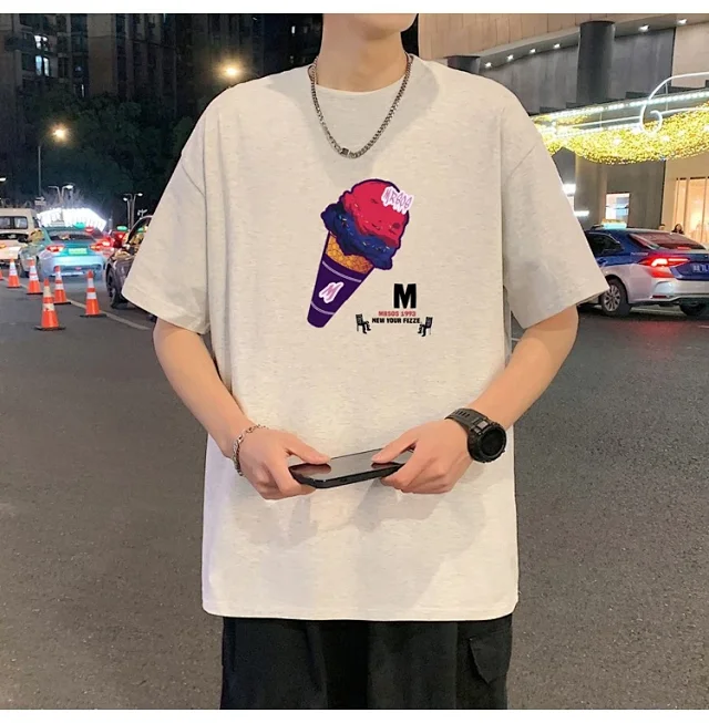 Men's Heavyweight Cotton Round Neck Tee Detail