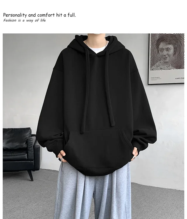 Men's 8XL Fleece Hoodie Heavyweight Detail