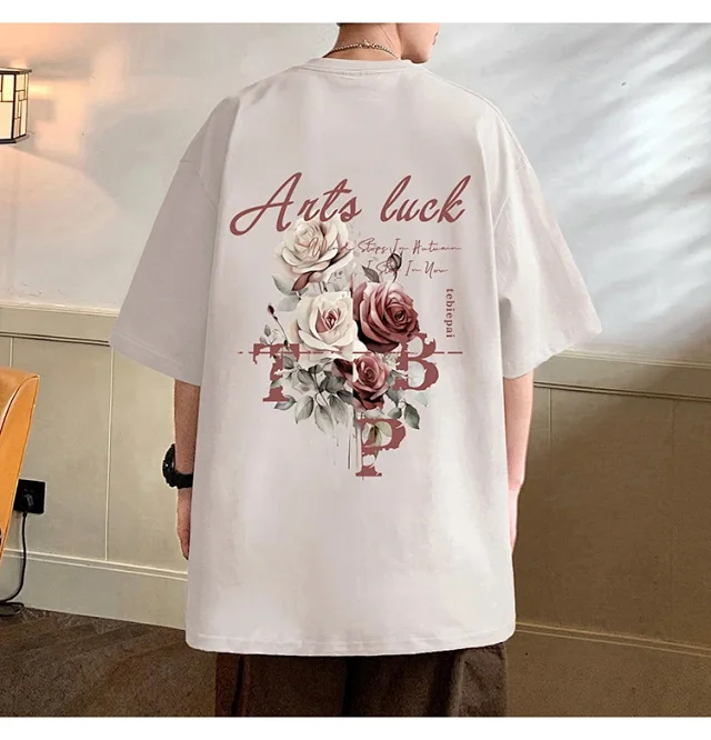 Men's New Summer Oversized Cotton T-Shirt Detail
