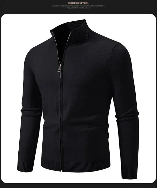 Ruisheng Men's Autumn/Winter Knit Cardigan Detail