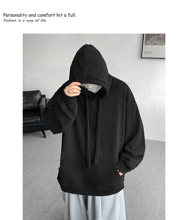 Men's 8XL Fleece Hoodie Heavyweight Detail
