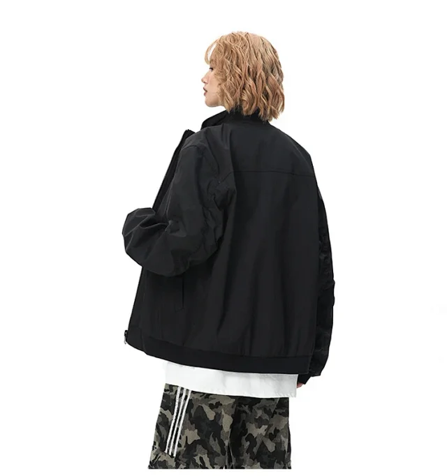 Men's Retro American Bomber Jacket Detail