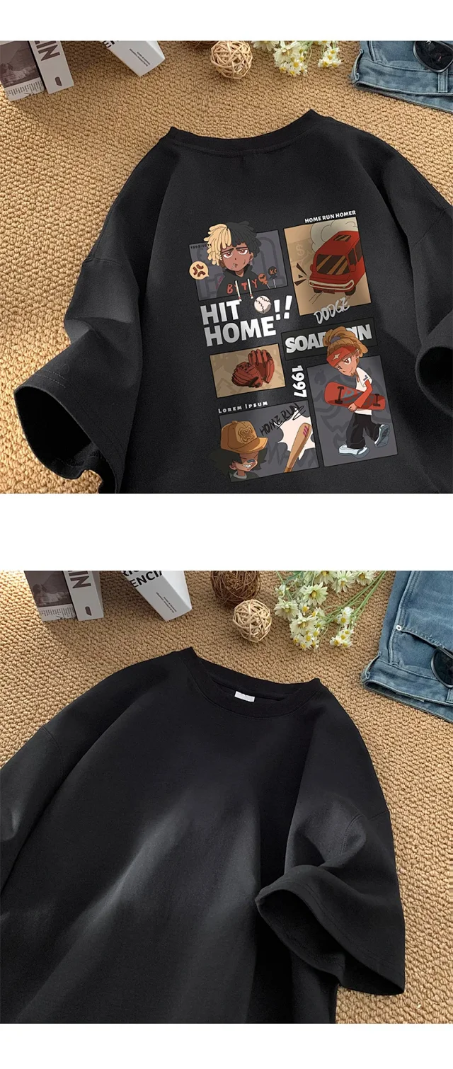 Men's Cartoon Print Heavyweight Cotton Tee Detail