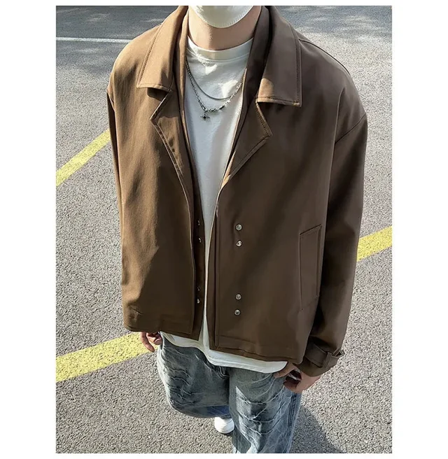Autumn Men's Stylish Blazer Jacket Detail