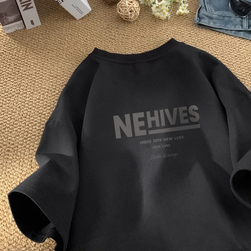 Men's Heavyweight Cotton Letter Print Tee