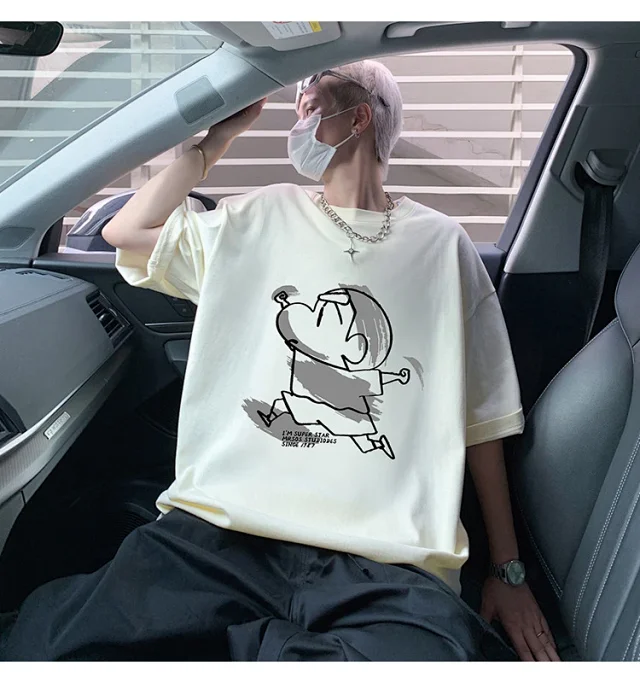Men's HK Style Oversize Cotton Tee Detail