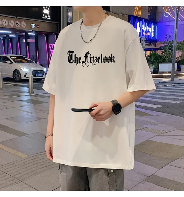 Men's Heavyweight Cotton Thick Short-Sleeve Tee Detail