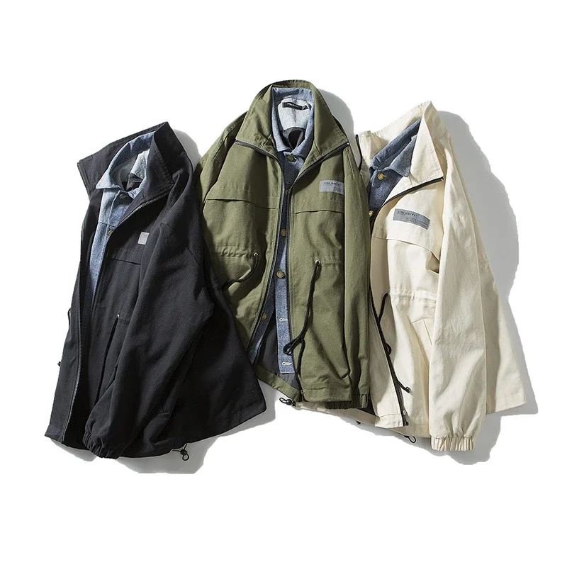 Men's Retro Patchwork Denim Baseball Jacket