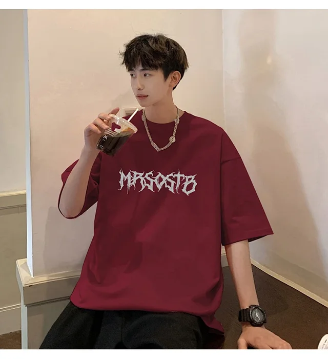 Oversized Retro Heavyweight Cotton Men's Tee Detail