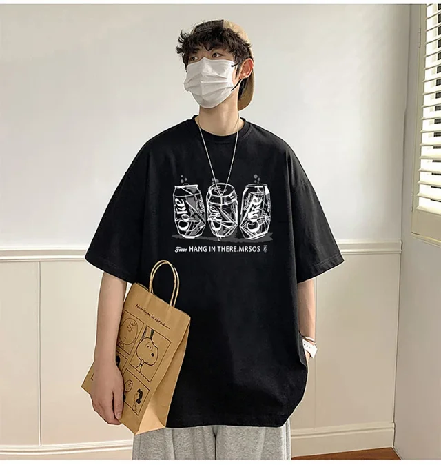 2025 Men's Summer Cotton Oversized Tee Detail
