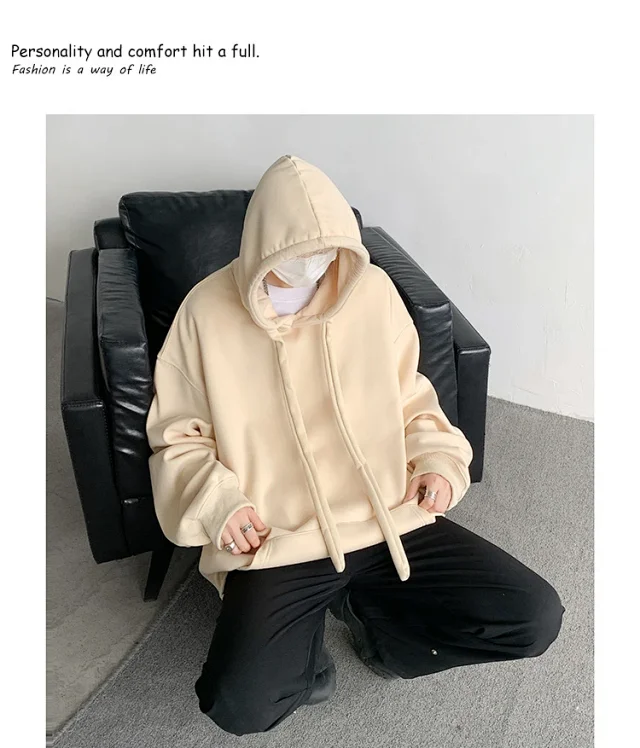Men's 8XL Fleece Hoodie Heavyweight Detail