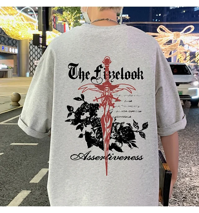 Men's Heavyweight Cotton Thick Short-Sleeve Tee Detail