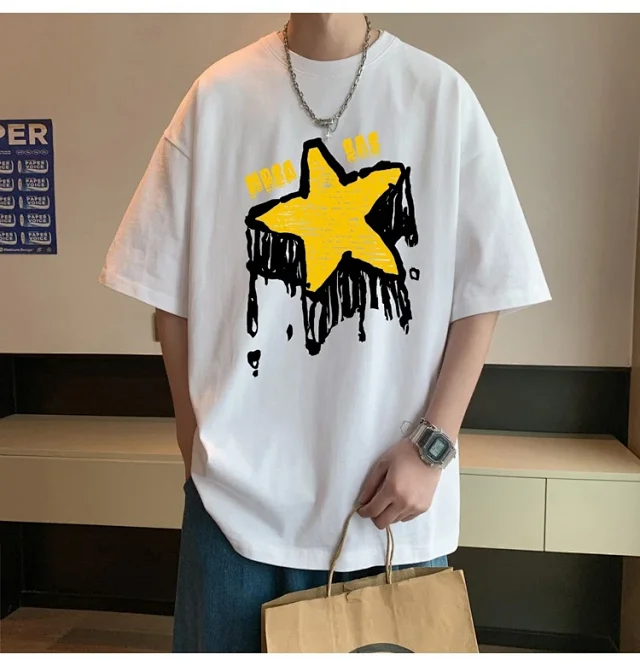 2025 American Men's Heavyweight Cotton T-Shirt Detail