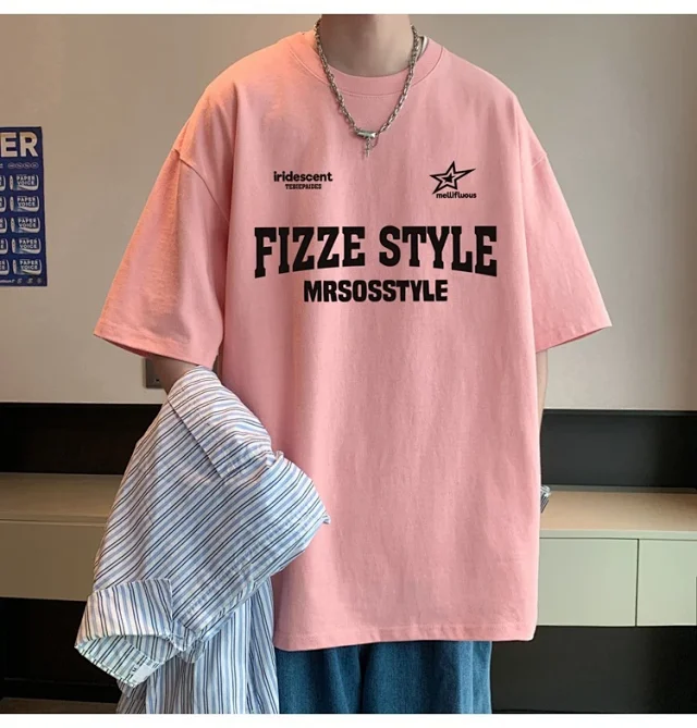 Summer 2025 Men's Cotton Oversized T-shirt Detail