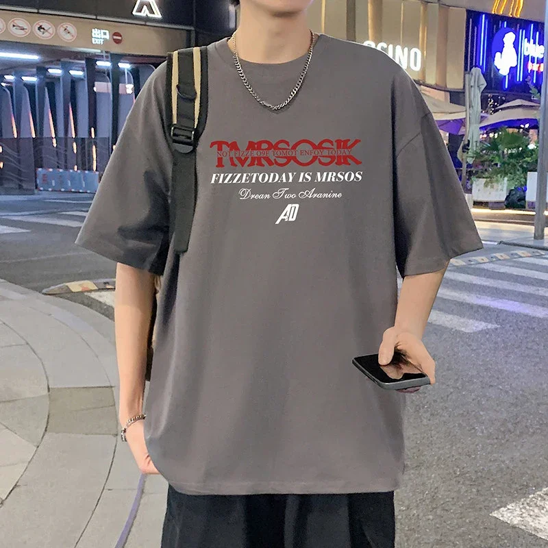 Men's Summer New Loose Crew Neck T-shirt