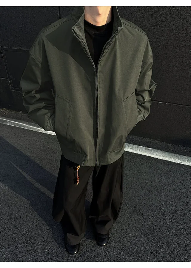 Cleanfit Men's Military Green Flight Jacket Detail