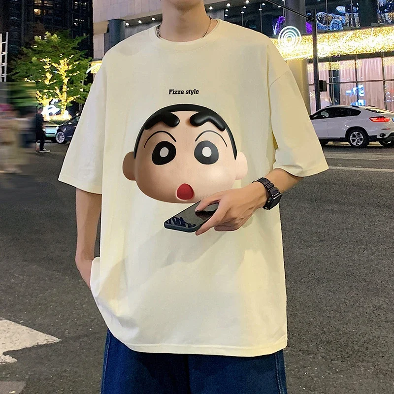 Men's Heavyweight Cotton Cartoon Tee Loose