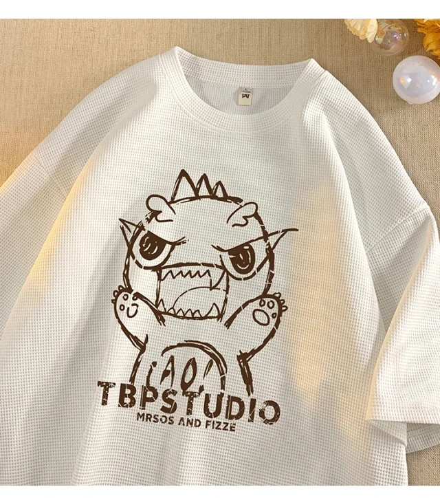 Men's Short Sleeve Dino Waffle Tee Detail