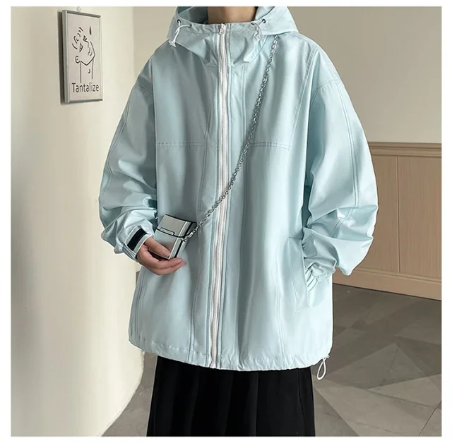 Men's American Retro Vibe Waterproof Jacket Detail