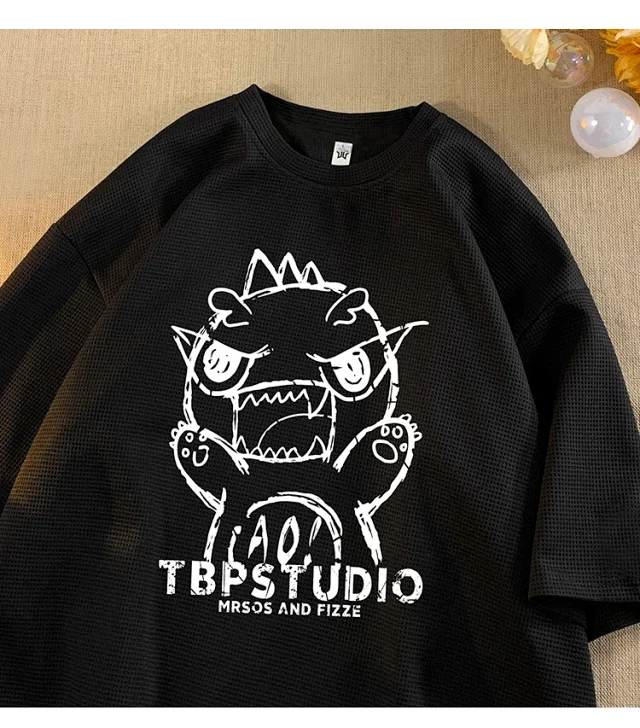 Men's Short Sleeve Dino Waffle Tee Detail