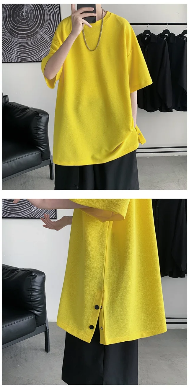 Men's 2025 Oversized Summer T - Shirt (Ins Hong Kong Style) Detail