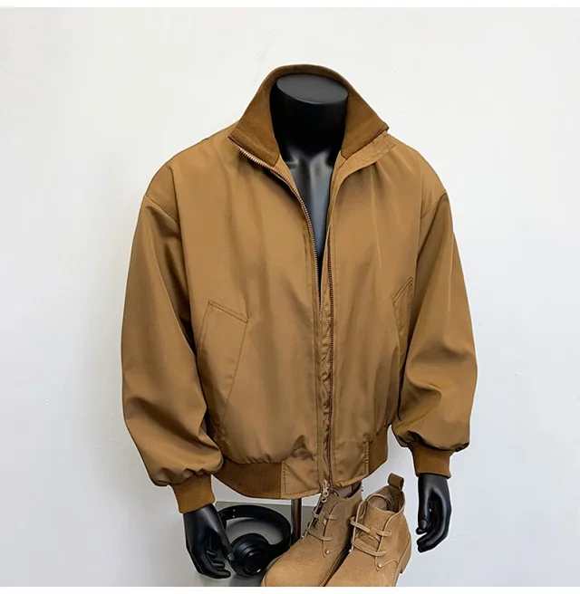 Men's Vintage American Oversized Bomber Jacket Detail