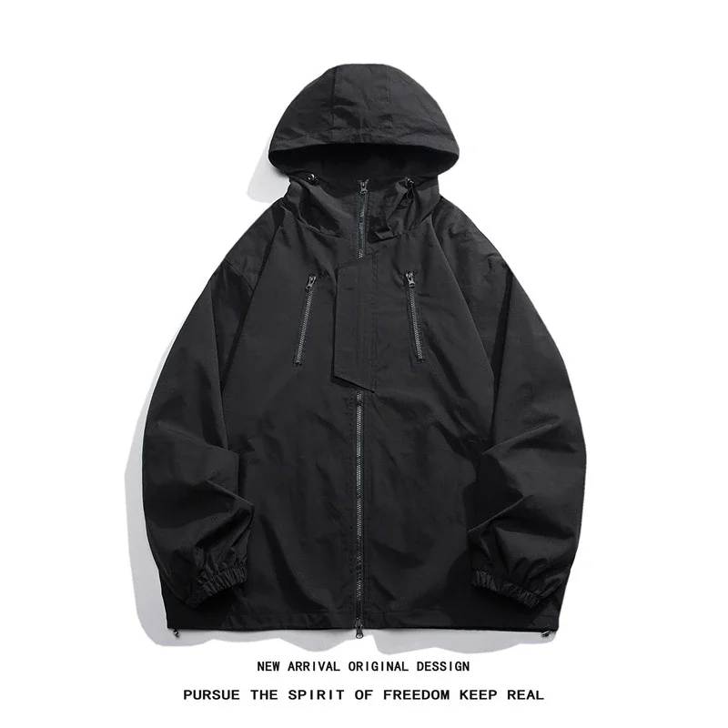 Black Warrior Men's Hooded Utility Jacket