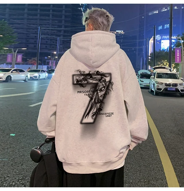 Men's Cotton Oversized Hoodie HK Style Detail