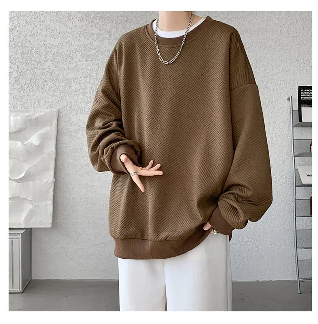 Men's Oversize Jacquard Sweatshirt Detail