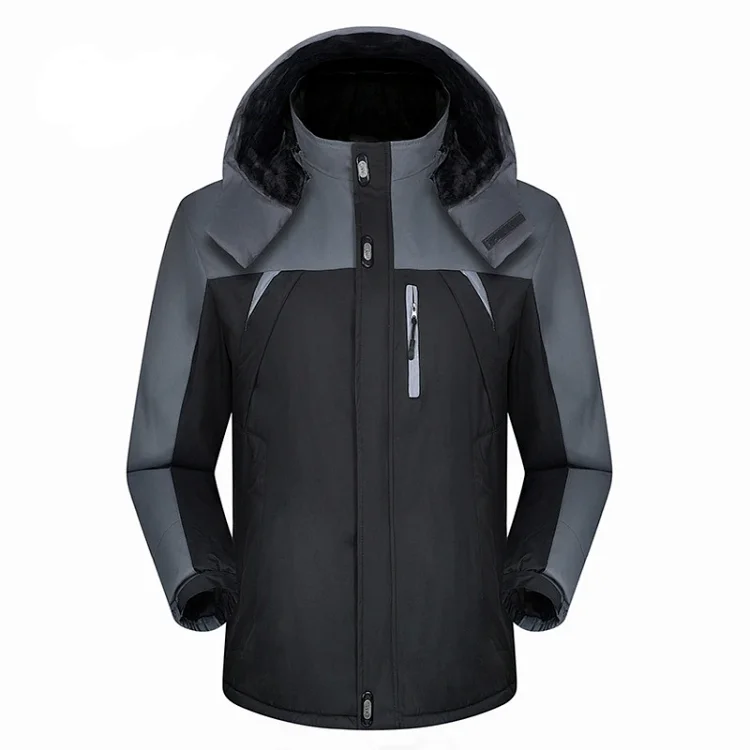 Unisex Winter Windproof Insulated Hooded Coat