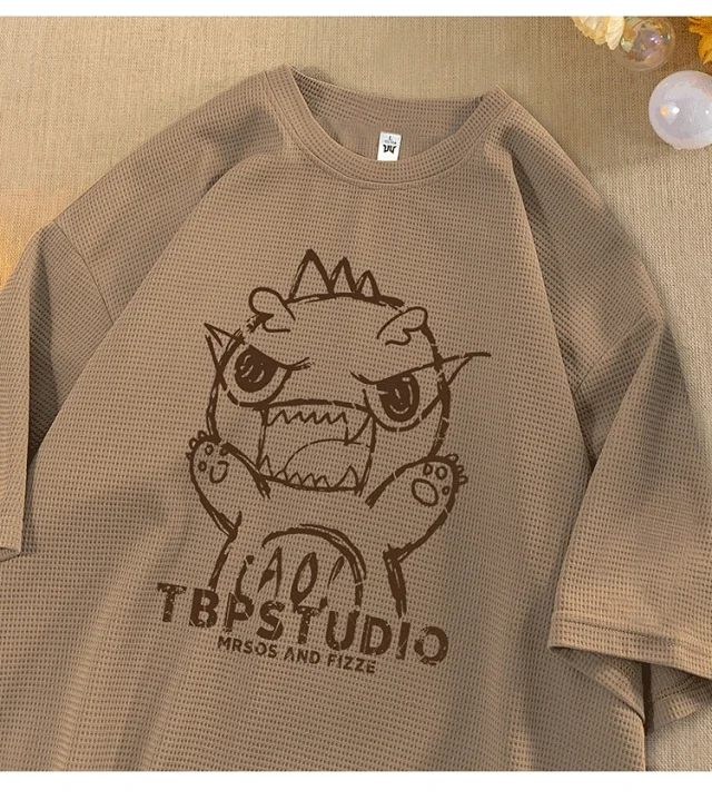 Men's Short Sleeve Dino Waffle Tee Detail
