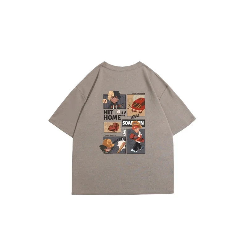 Men's Cartoon Print Heavyweight Cotton Tee
