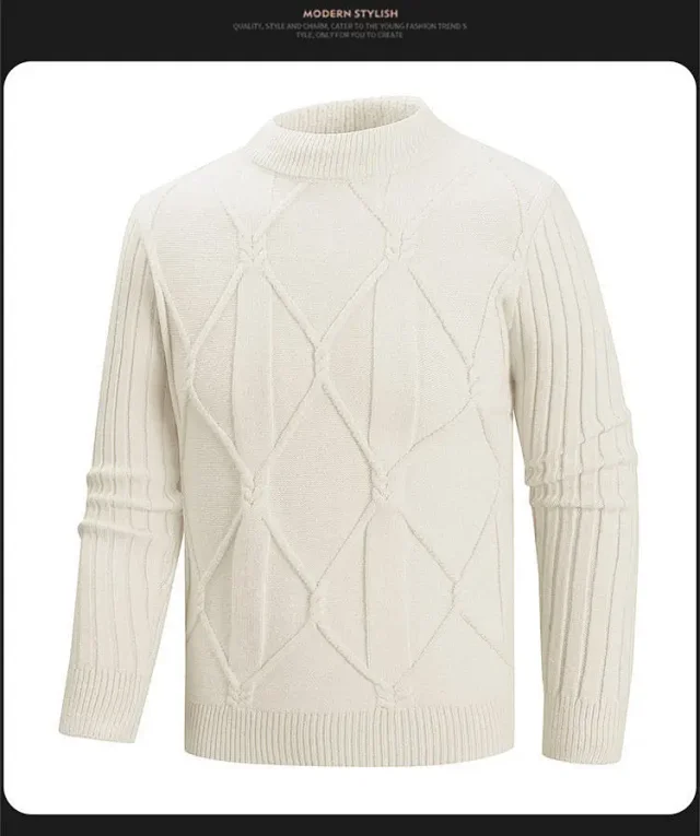 Men's American Vintage Japanese Argyle Sweater Detail