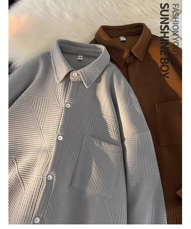 Japanese-Style Vintage Men's Corduroy Shirt Detail