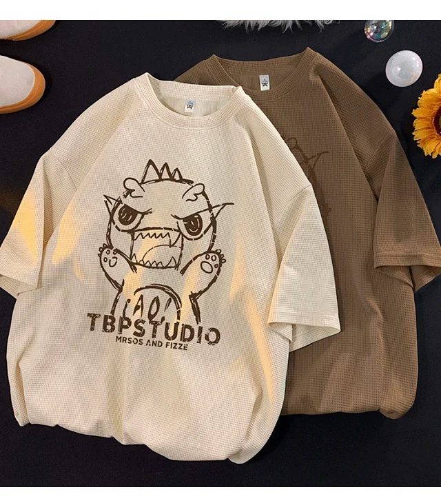 Men's Short Sleeve Dino Waffle Tee Detail
