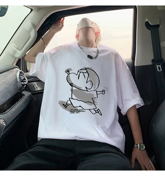 Men's HK Style Oversize Cotton Tee Detail