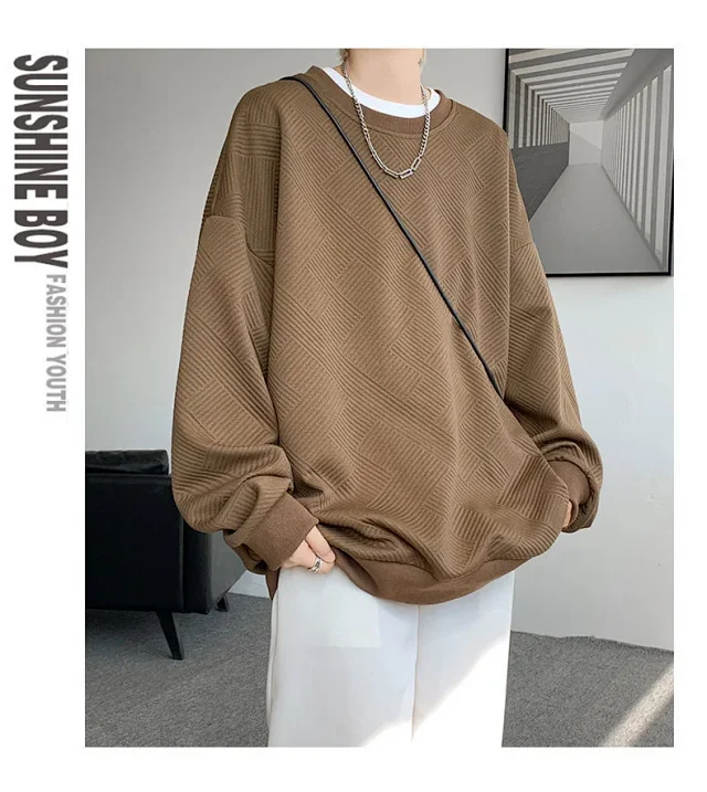 Men's Oversize Jacquard Sweatshirt Detail