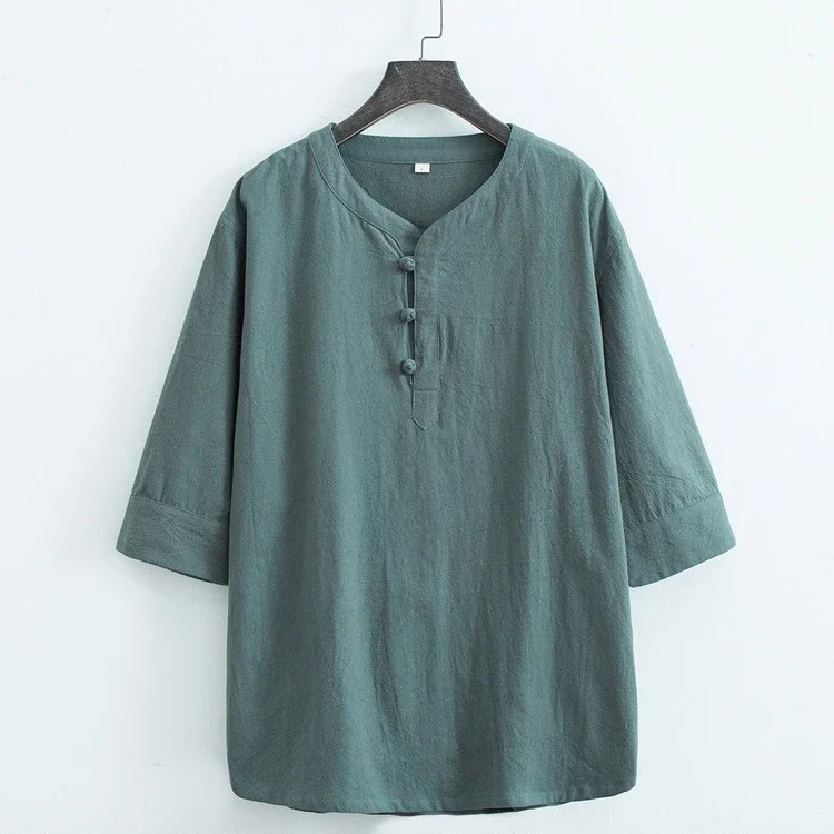 Feng Cotton-Linen Vintage Men's Chinese T-Shirt