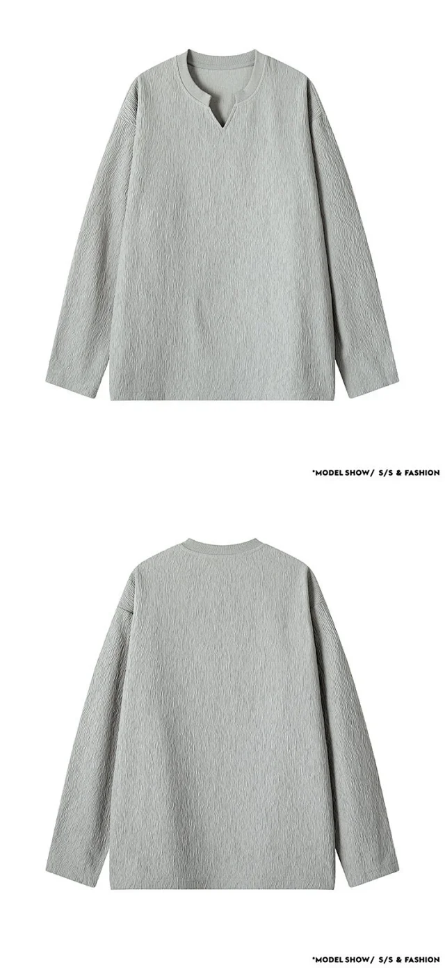 Cleanfit Men's Textured Long Sleeve Tee Detail