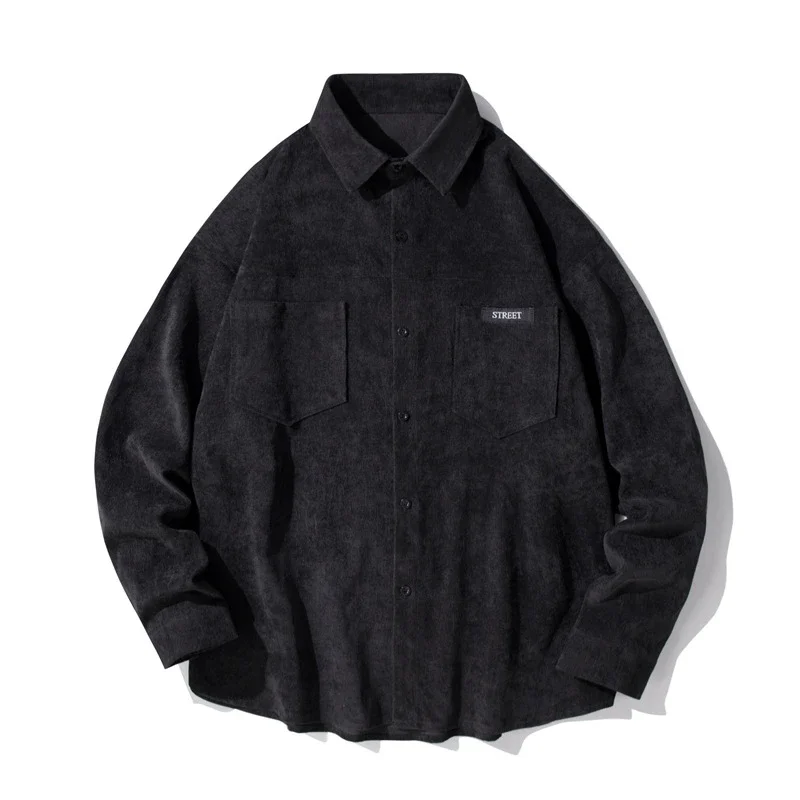 Men's Oversized Washed Corduroy Work Shirt