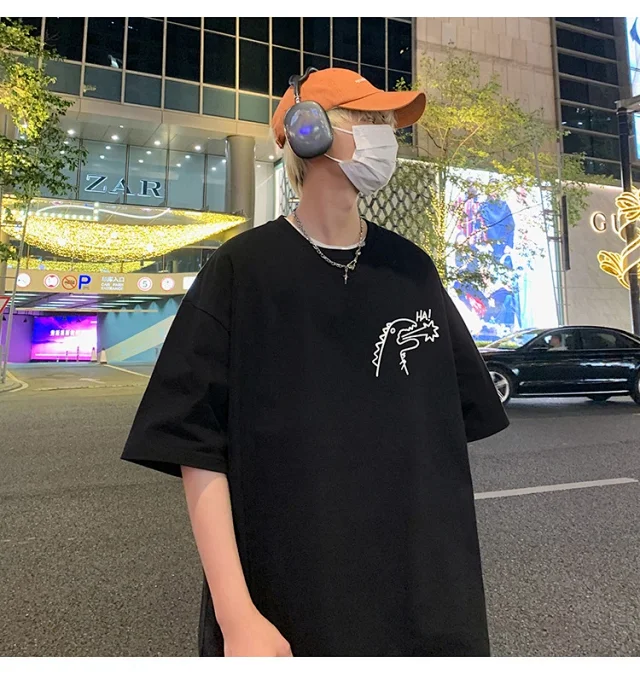 2025 Summer Men's Cotton Oversized T-Shirt Detail