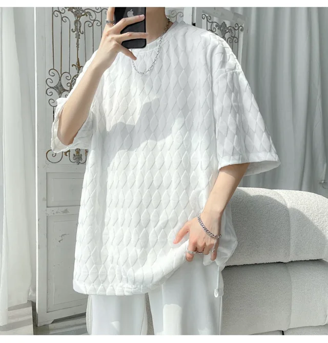 Men's Cooling Silk Jacquard Stretch Tee Detail