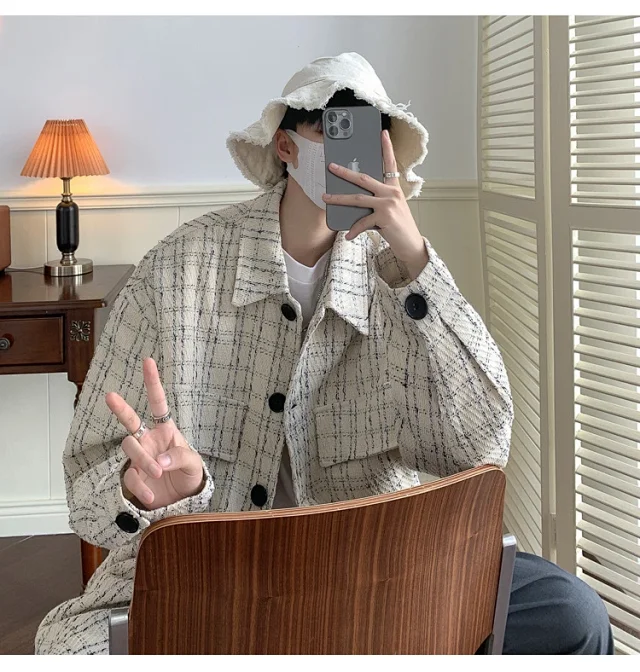 Men's Korean Chanel-style Casual Jacket Detail
