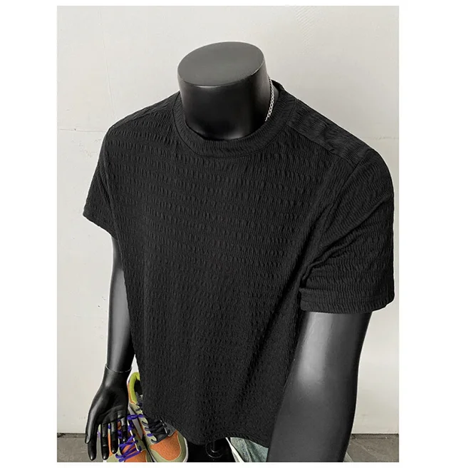 Men's Summer Jacquard Clean Fit Tee Detail
