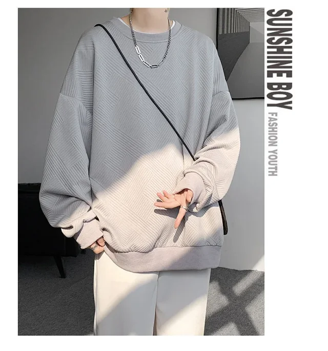 Men's Oversize Jacquard Sweatshirt Detail