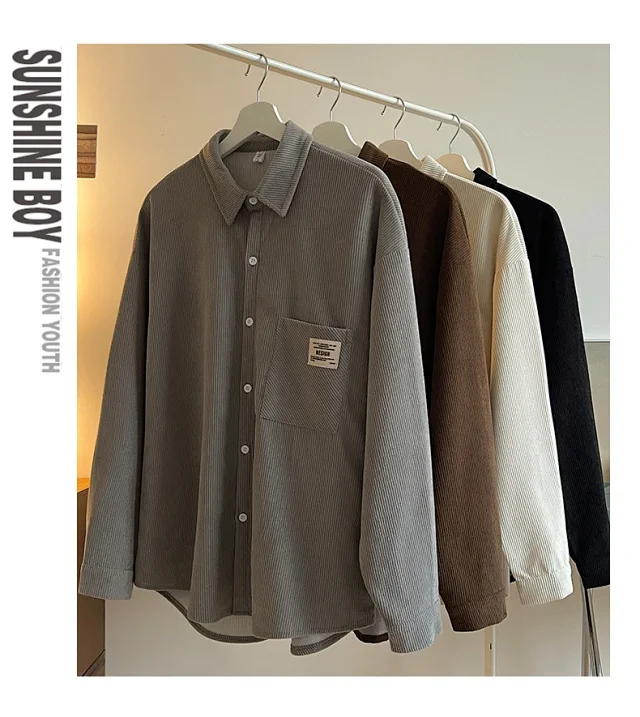 Japanese Vintage Men's Corduroy Shirt Detail