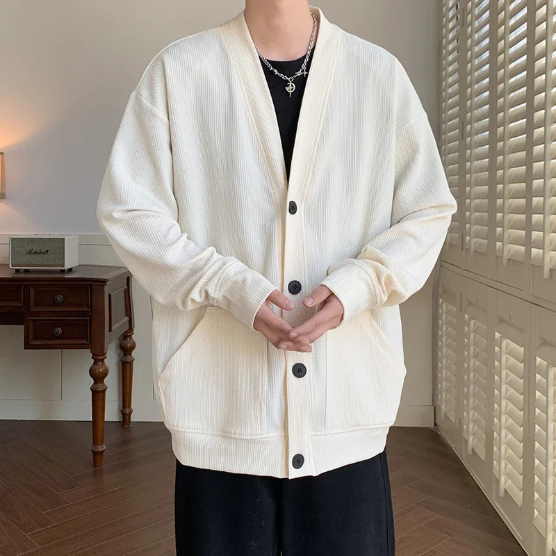 Men's Autumn Textured Old Money Cardigan