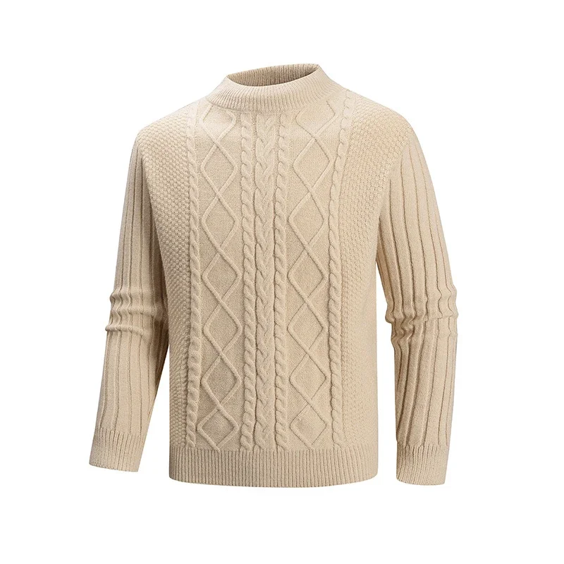 Men's Loose Fit Vintage Argyle Sweater