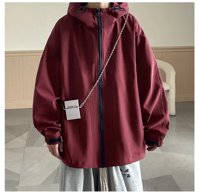 Men's American Retro Vibe Waterproof Jacket Detail