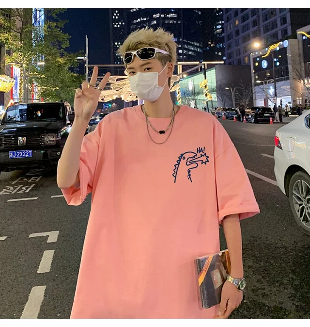 2025 Summer Men's Cotton Oversized T-Shirt Detail